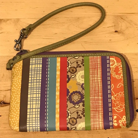Fossil Multi-Color Mixed Pattern Wristlet - Picture 1 of 9